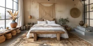 Sypialnia w stylu rustykalnym